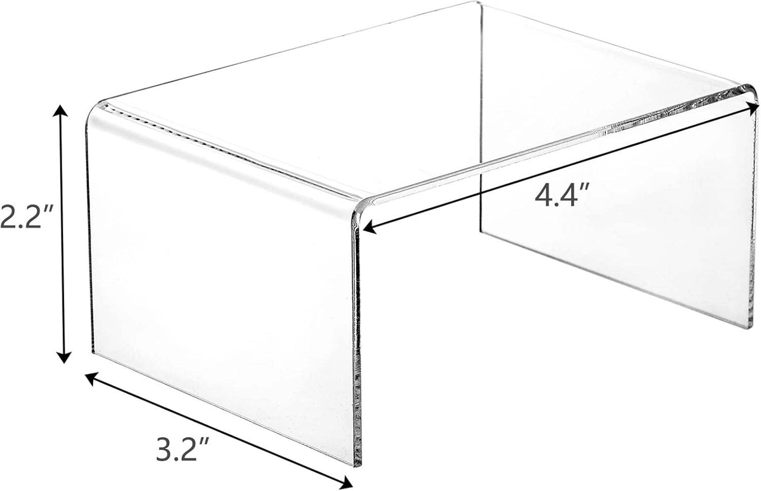 Display Stand for Figures / Clear / 4.4 x 3.2 x 2.2 / Set of 16