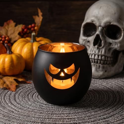 Halloween Tea Light Candle Holders Set of 6, Votive Candle Holders