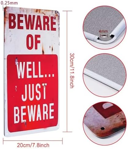 Halloween Decoration Retro Metal Signs 2 Pack for Outdoor Yard