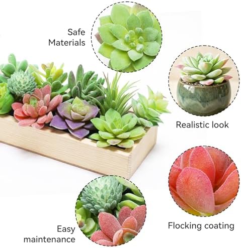 Artificial Succulents Mini Fake Plants Unpotted Faux Succulent for Craft / Set of 12