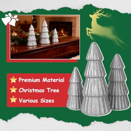 Joyhalo Silver Tabletop Christmas Trees
