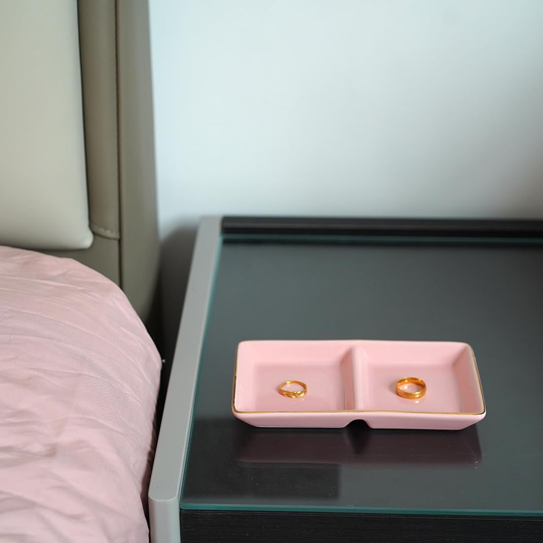 Ceramic Jewelry Dish Tray / Pink