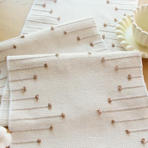 FEXIA Boho Table Runner for Home Decor 12x72 Rustic Macrame Decoration