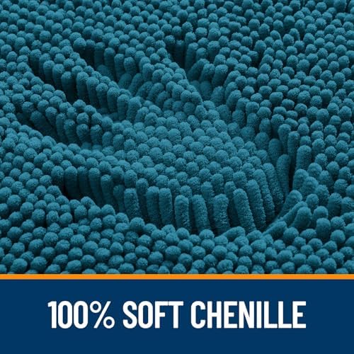 OLANLY Bathroom Runner Rugs 59x24, Extra Soft Absorbent Chenille Bath Rugs