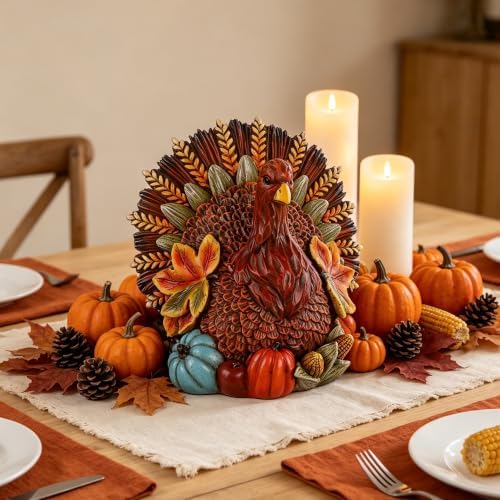winemana Thanksgiving Turkey Decorations Indoor Table Centerpieces Decor