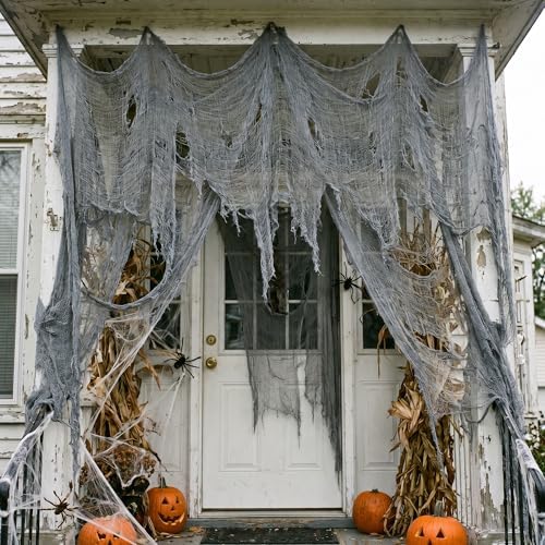 300'' x 39'' Large Halloween Scary Gauze, Spooky Cloth Party Decoration