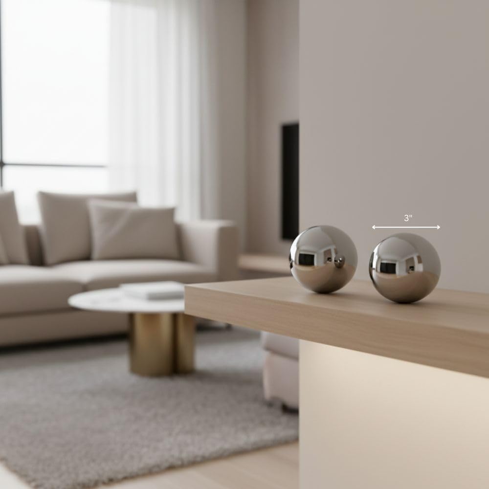 Orbs Decorative Balls / Silver