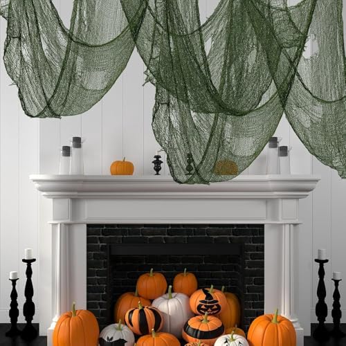 Halloween Green Creepy Cloth 79 X 591 in, Spooky Scary Gauze for Home Decor