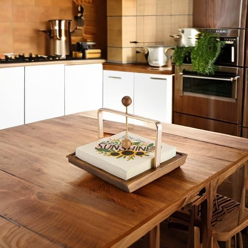 Wood Napkin Holder / Gold