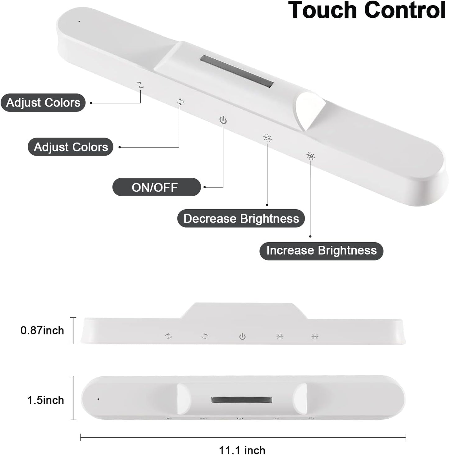 Under Cabinet Lights Wireless, Under Counter Lights for Kitchen Touch Control, Magnetic Closet Lighting, Rechargeable
