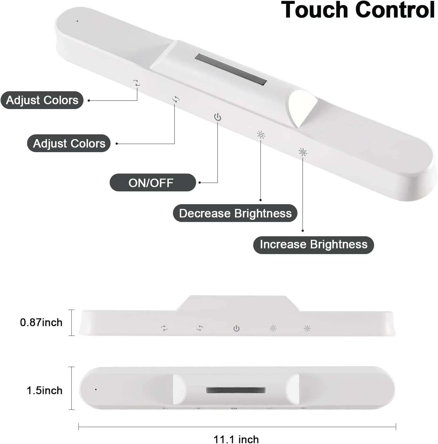 Under Cabinet Lights Wireless, Under Counter Lights for Kitchen Touch Control, Magnetic Closet Lighting, Rechargeable