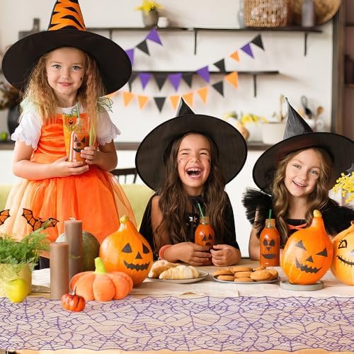 Halloween Table Runner 2 Pcs Purple Spiderweb Table Runner Lace Spider Web Table Runners for Halloween Table Decor Lace Runner for Tables Tables Centerpiece Kitchen Dining Decoration 12x72 Inch