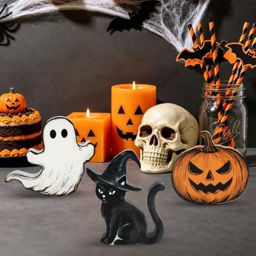 3Pcs Halloween Table Decorations Indoor, Farmhouse Cute Ghost Decorations