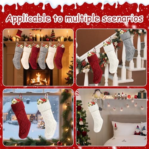 Christmas Stockings 18 Inches,Knitted Socks Christmas Decoration