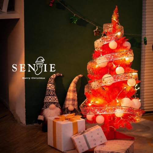 3FT Red Artificial Small Christmas Tree Mini Tabletop Decor