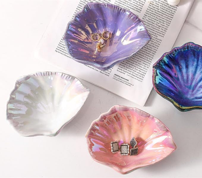 Jewelry Tray / Ceramic Jewelry Dish / Colorful Purple / 5.75 Inch