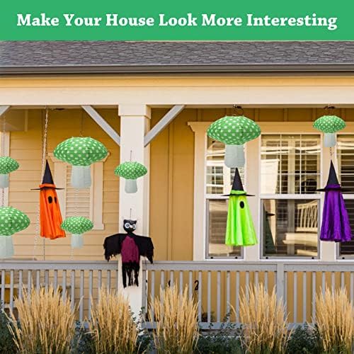 Windspeed 8Pcs Mushroom Shaped Paper Lanterns 8 &12 Inch Mushroom Lanterns