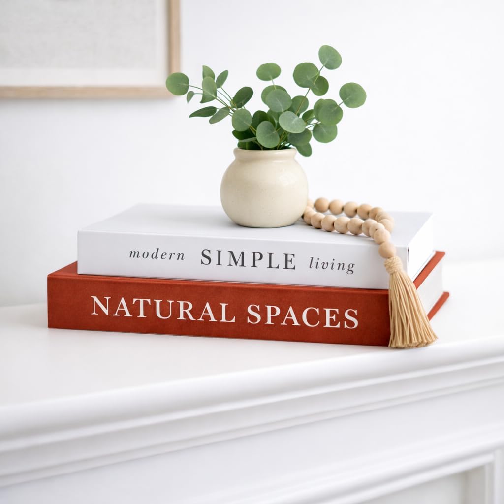 Decorative Books / Bookshelf or Mantel Styling / Set of 2