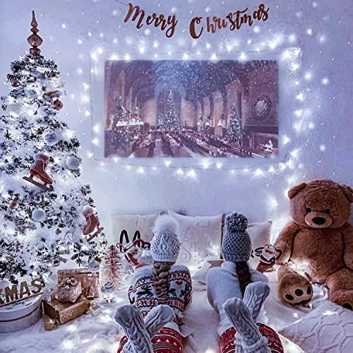 JMEXSUSS 91.5ft Connectable 250 LED White Christmas Lights Indoor Outdoor