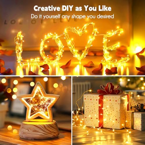 Minetom Fairy Lights Plug in, 100Ft 300LEDs String Lights for Bedroom
