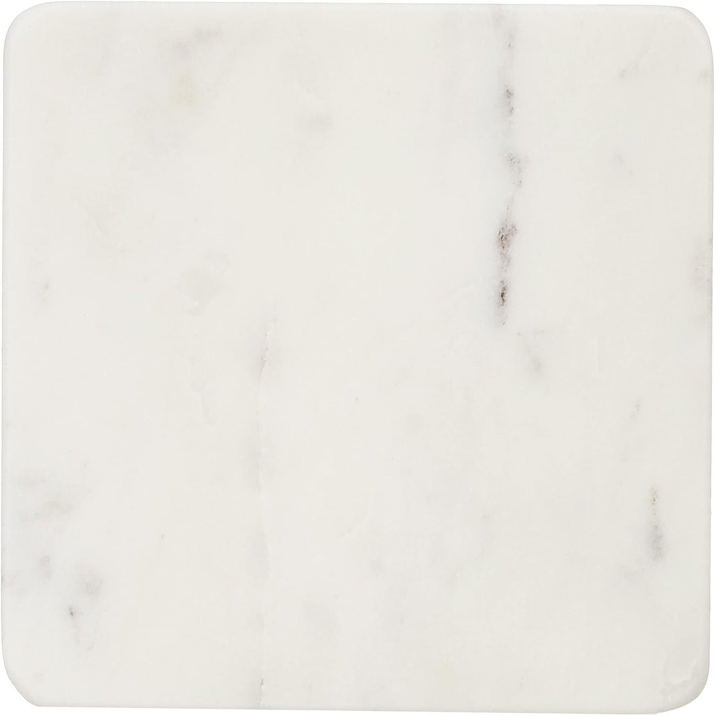 Holder / Square Modern Coasters / White / 4 Inch