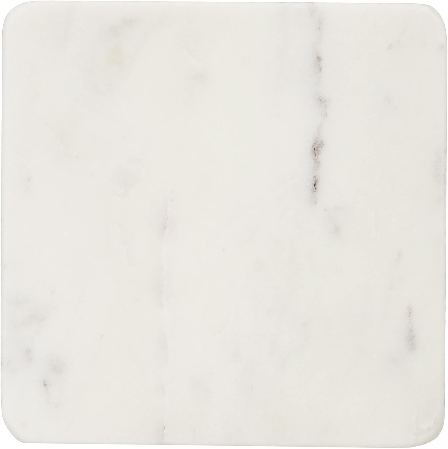Holder / Square Modern Coasters / White / 4 Inch