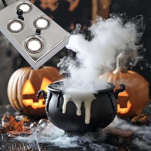 Halloween Party Mist Maker,Ultrasonic Water Pond Fountain Fogger Aluminum Atomizer Air Humidifier for and Rockery Fish Tank Vase Birdbath Deco