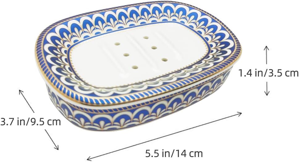 Double-Layer Bar Soap Tray / Style C / White