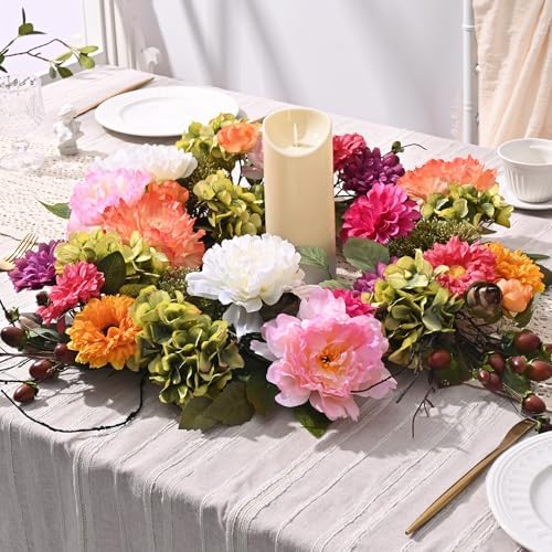 Spring Wreaths for Front Door, 22 Inch Spring Front Door Wreath