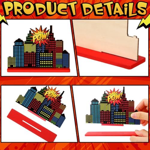 Marsui 12 Pcs Hero Themed Party Decoration