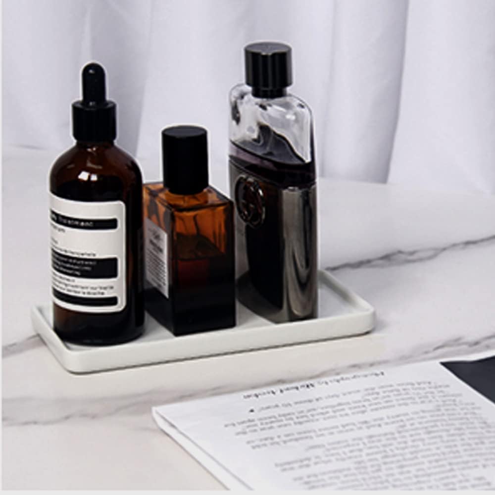 Ceramic Soap Dispenser Tray / White