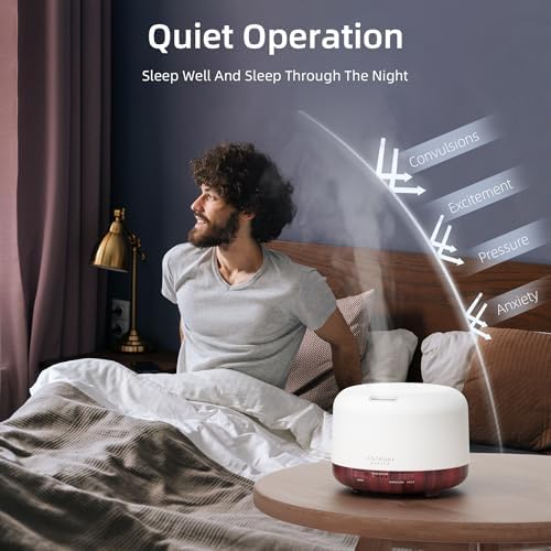 ASAKUKI Essential Oil Diffuser for Home, 500ML Aromatherapy Humidifier
