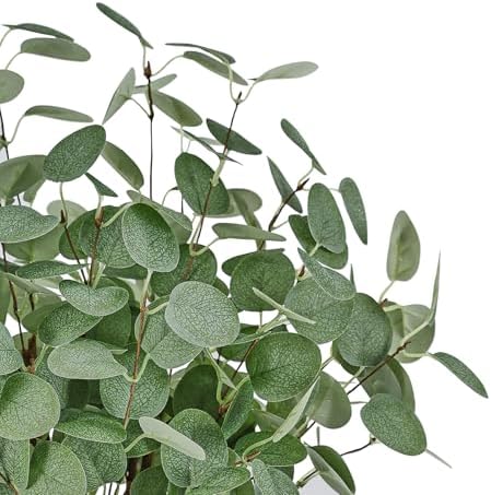 Artificial Eucalyptus Stems 24'' Fake Plants Greenery for Vase / Green Eucalyptus / Set of 5