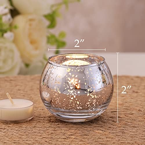 Volens 24PCS Silver Votive Candle Holders for Table Centerpieces