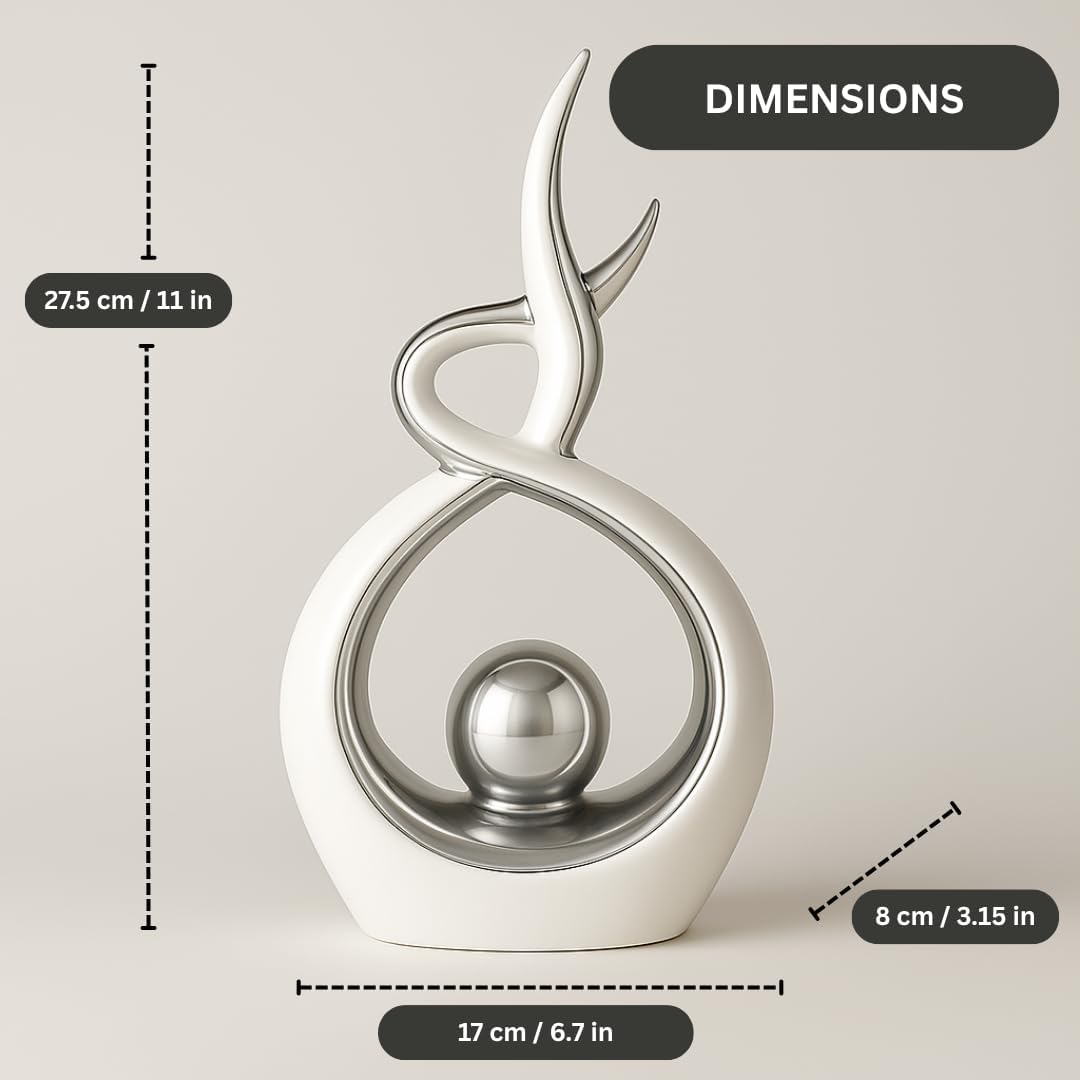 Modern Decorative Sculpture / White