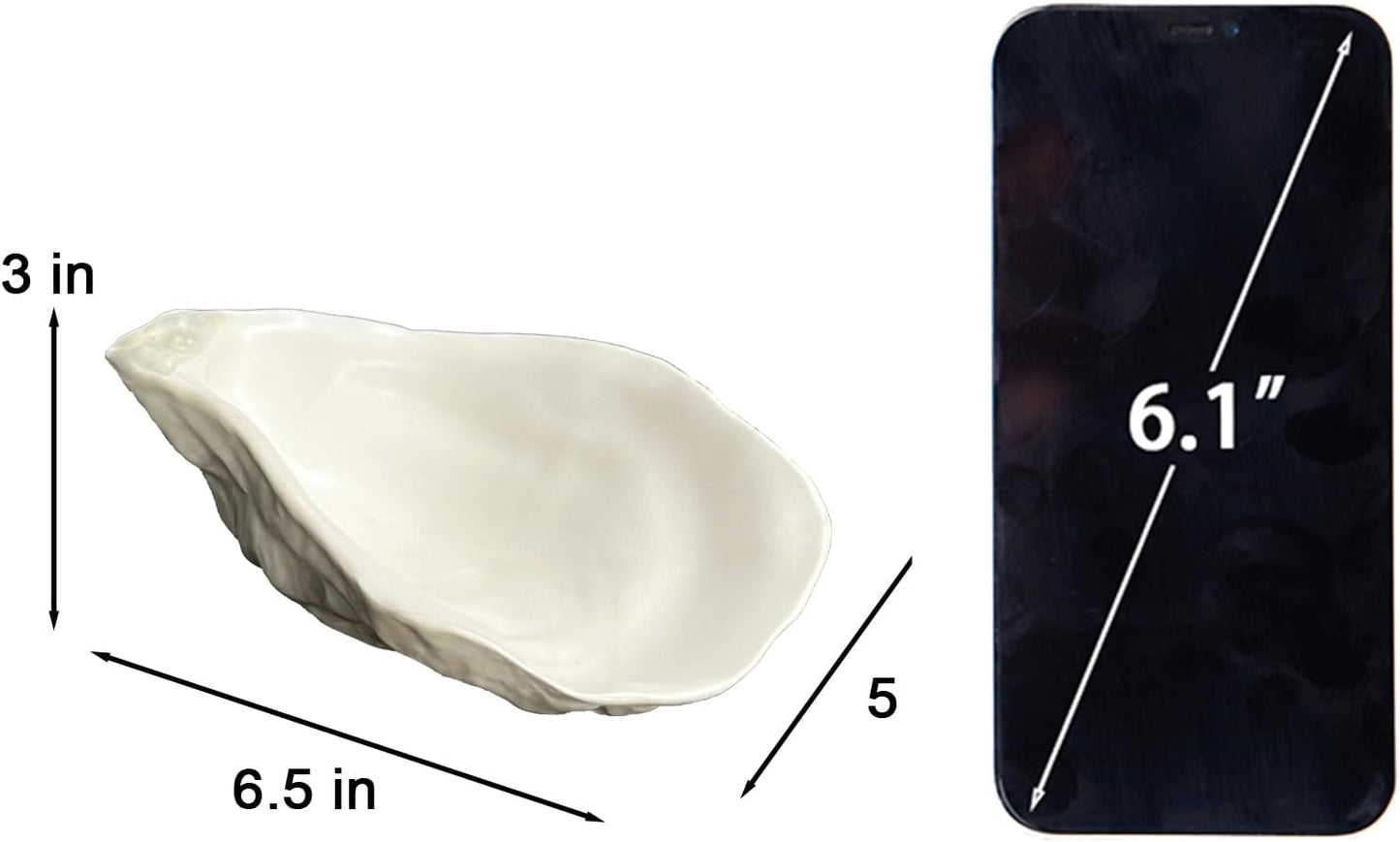 Ceramic Ceramic Shell Small Key Bowl Candy Bowls for Entryway Table / White / Set of 2