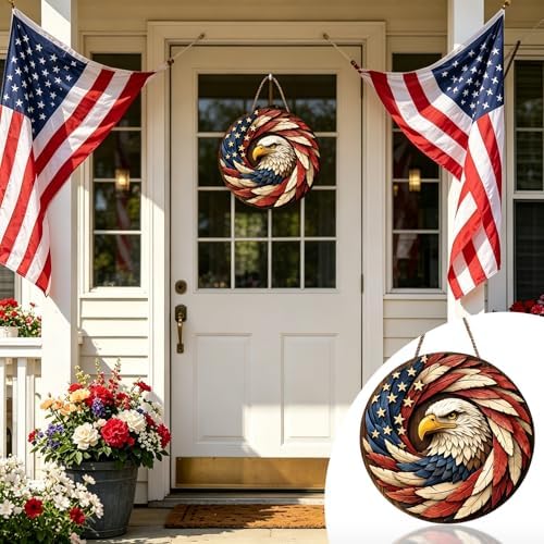 Artistic Feather Eagle Wall Art Sign 250th Anniversary Patriotic Home Decor