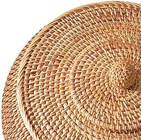 Round Rattan Boxes / 22 x 13 / Cm