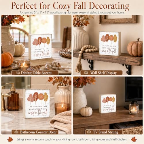 Fall Decorations for Home Autumn Quote Wood Sign Fall Wall Art