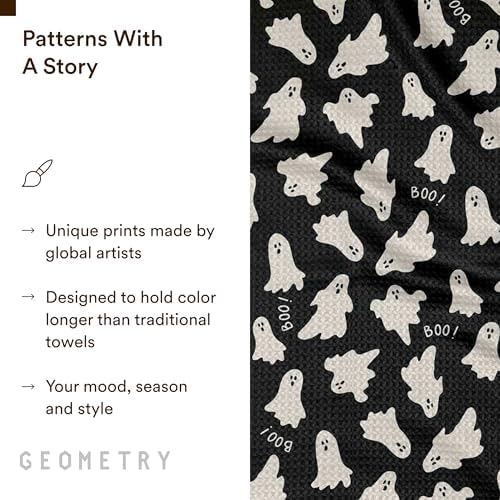 GEOMETRY Kitchen Towels - Quick Dry Microfiber Cloth Dish Towels for Kitchen Drying - Premium Quick Dry Towel - Boo, 18" x 30" - 1 Piece