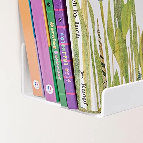 upsimples 2 Pcs 15" Acrylic Shelves for Wall Organize and Display, White