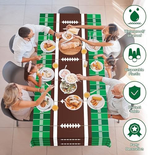 OHOME 2 Pack Super Game Bowl Party Decorations 2027 - Football Party Decorations | Football Tablecloth - Football Supplies Favors Decor Accessories for Birthday Banner Backdrop,54" X 108"