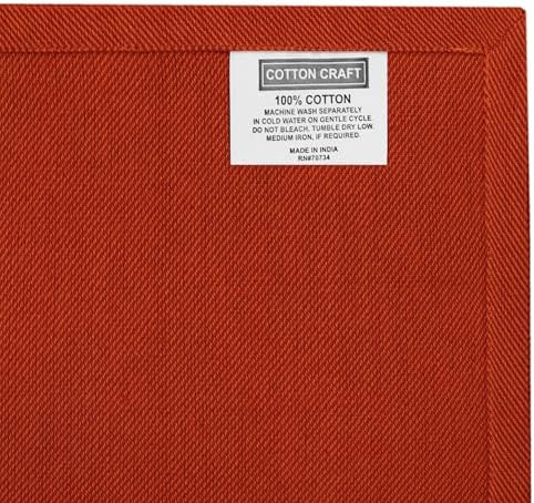 COTTON CRAFT Thanksgiving Cloth Napkins - Set of 12 Soft 100% Cotton Napkin