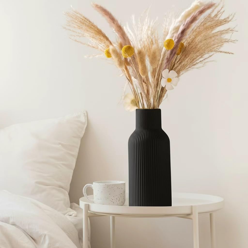 Ceramic Flower Vases / 3-piece-set / Black / Set of 3