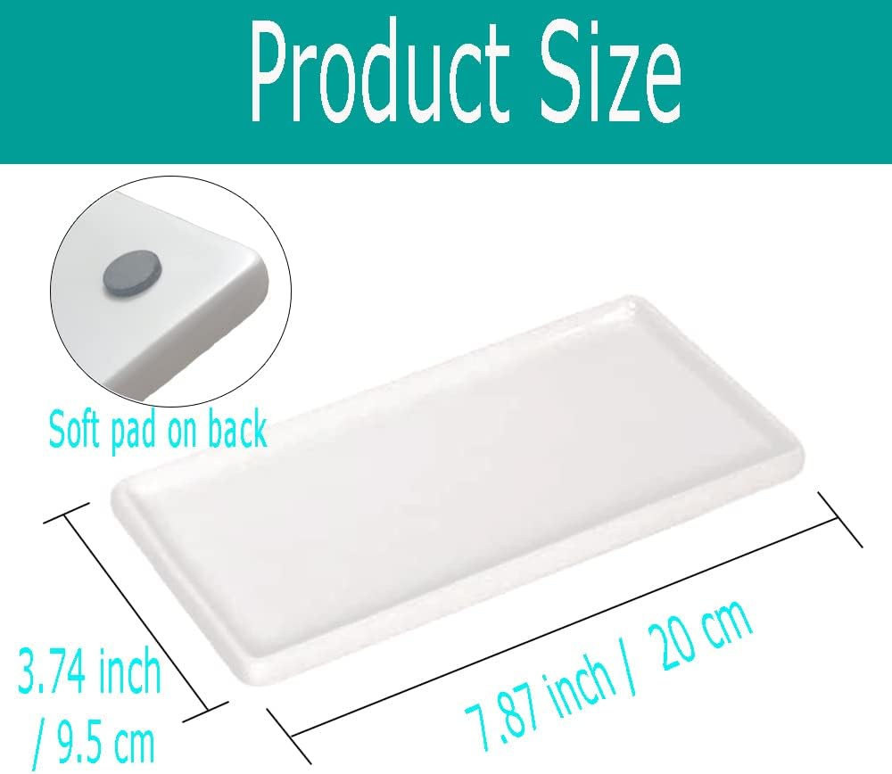 Ceramic Soap Dispenser Tray / White