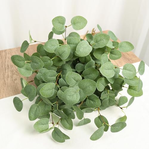 Artificial Eucalyptus Stems 24'' Fake Plants Greenery for Vase / Green Eucalyptus / Set of 5