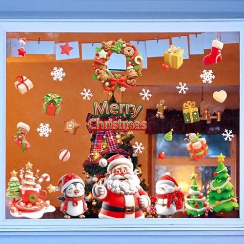 Christmas Clings and Xmas Decals for Window Decorations