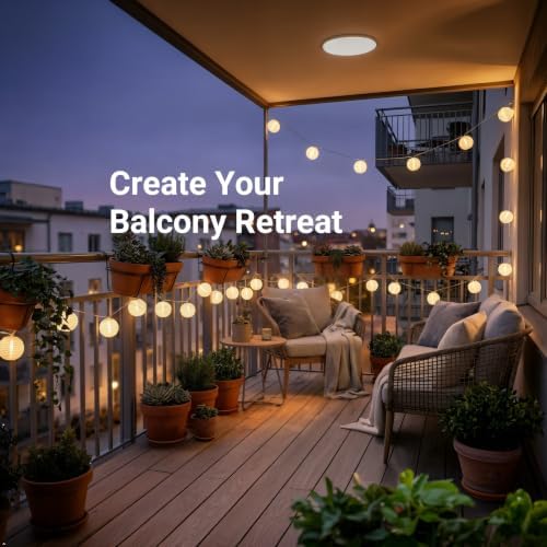TIGOMOOV Mini Lantern Lights String Outdoor, 3 Inch Globe Lantern String Lights for Bedroom -20CT Connectable White Lights for Wedding Decorations, Patio,Porch,Window Decor