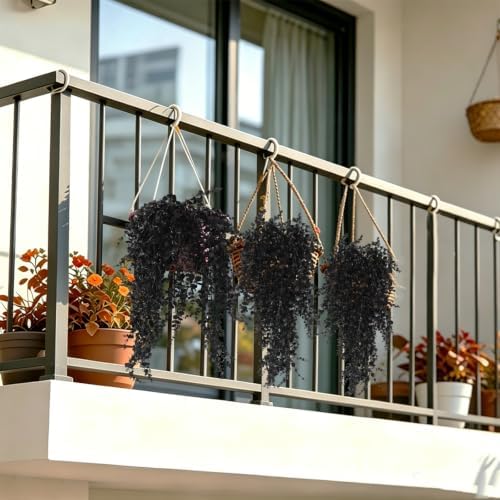 RECUTMS Black Artificial Hanging Gothic Plant 31.5" Fake Fall Greenery Vine