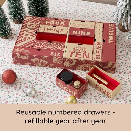 Soul & Lane - Empty Advent Calendar Boxes to Fill, 12 Days of Christmas
